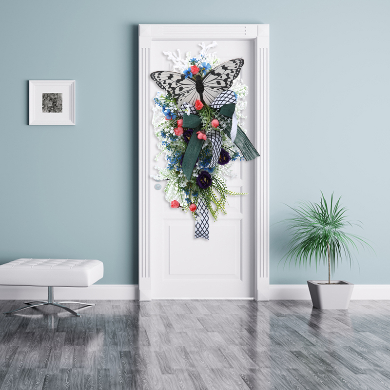 🔥[SAVE 50% OFF]--20 inch Simulation rose butterfly wreath