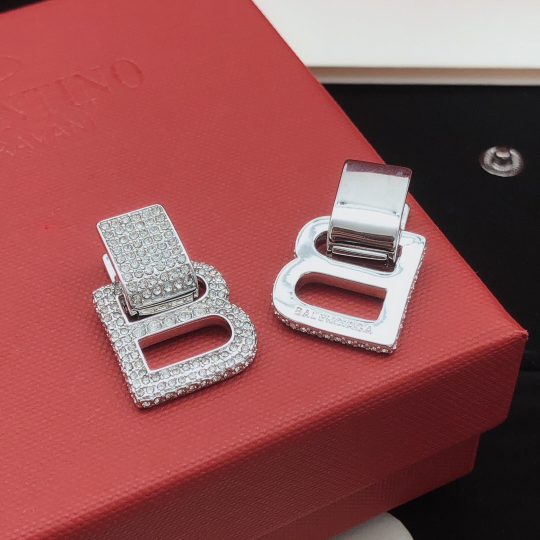 Balenciaga BB diamond earrings