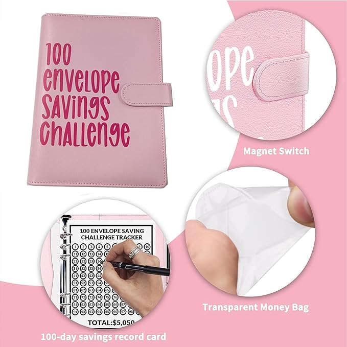 100 Envelope Challenge Cash Savings Journal: 🔥🔥（A 100-Day Money Saving and Budgeting Notebook for the Cash Envelope System）