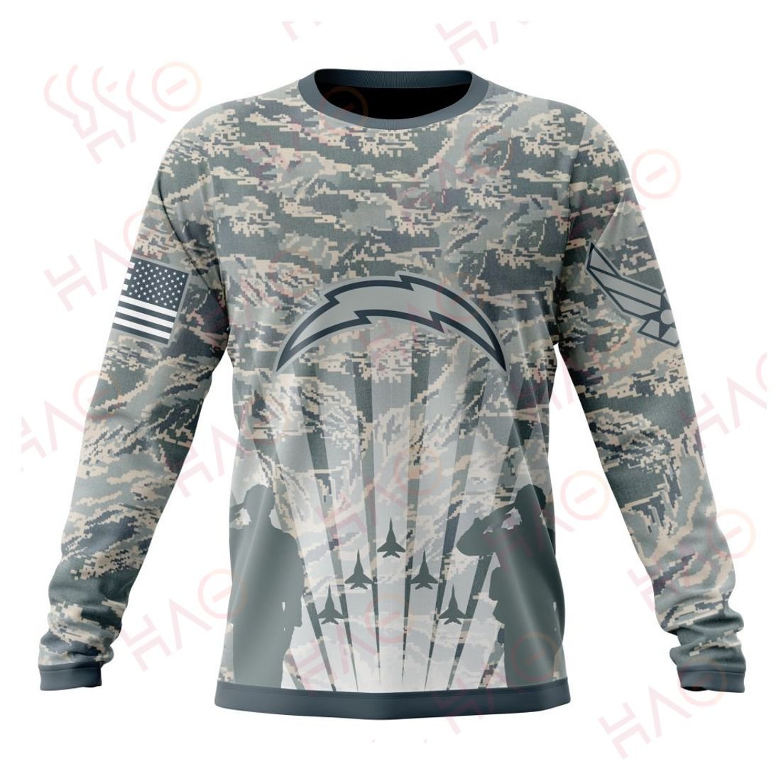 LOS ANGELES CHARGERS 3D HOODIE US AIR FORCE