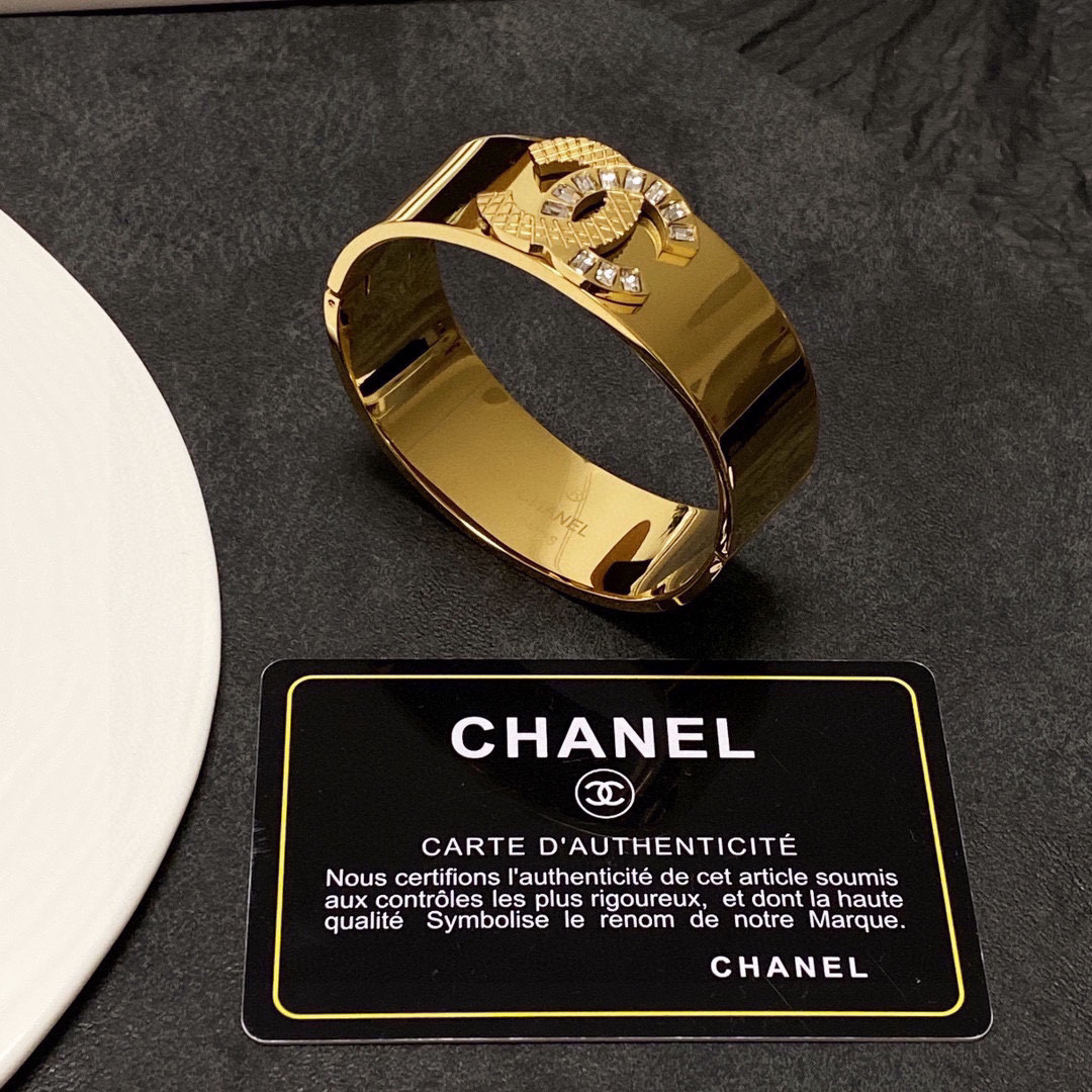 Chanel wide micro diamond bracelet