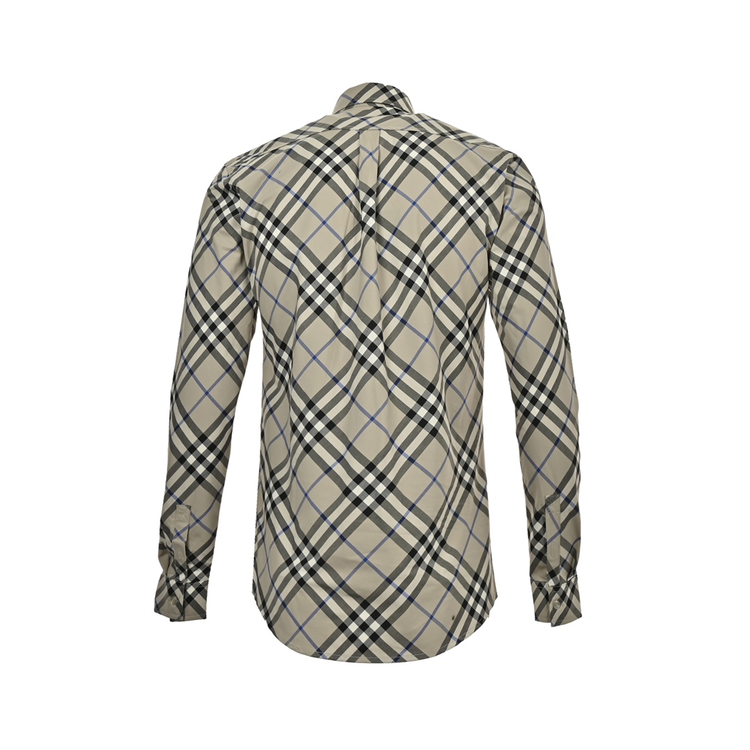 Burberry 24ss diagonal check long-sleeved shirt