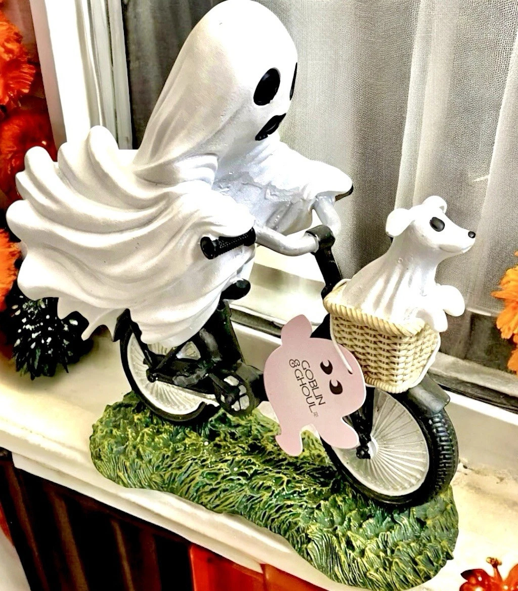 💥ON SALE💥- 👻 Ghost Rider & Pup Bicycle Statue 🐾