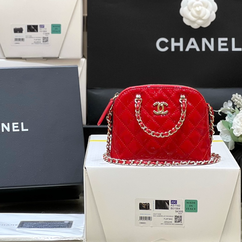 Chanel 23S Spring/Summer Collection Patent Leather Shell Bag AP3354