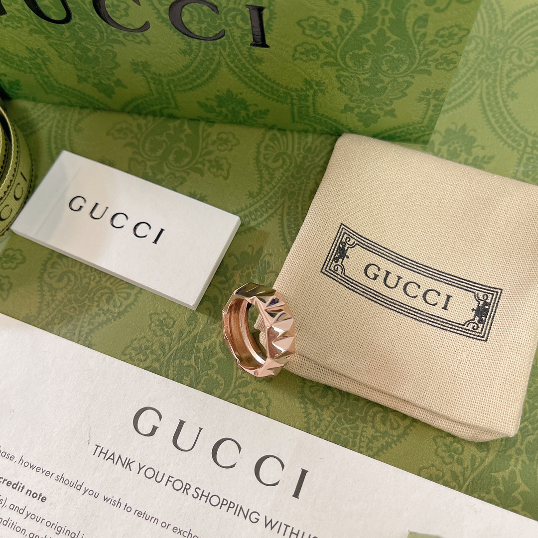 GUCCI Rose Gold Diamond Ring