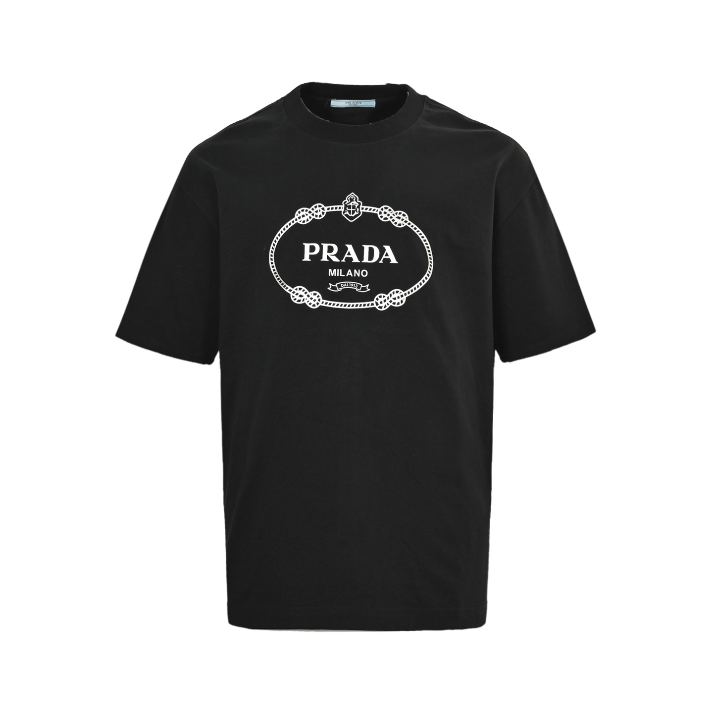 Prada 25ss short-sleeved shirt with silver logo
