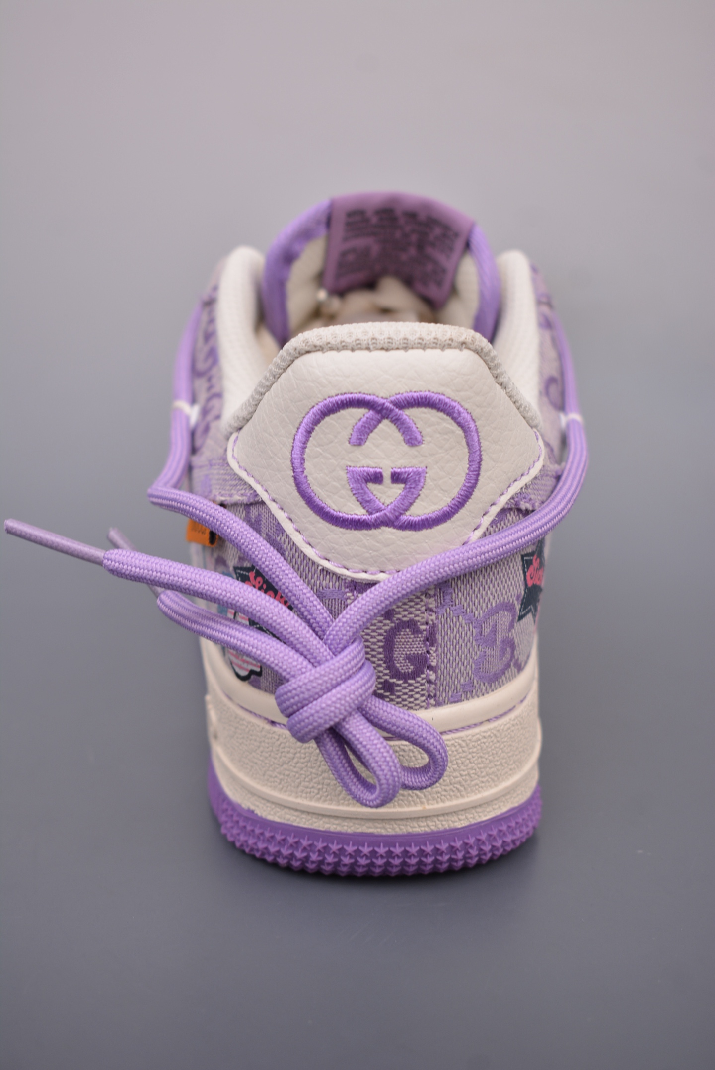 Gucci x Nike Air Force 1 Low Esquisite Gucci purple and pink GG graffiti tie BD7700-220