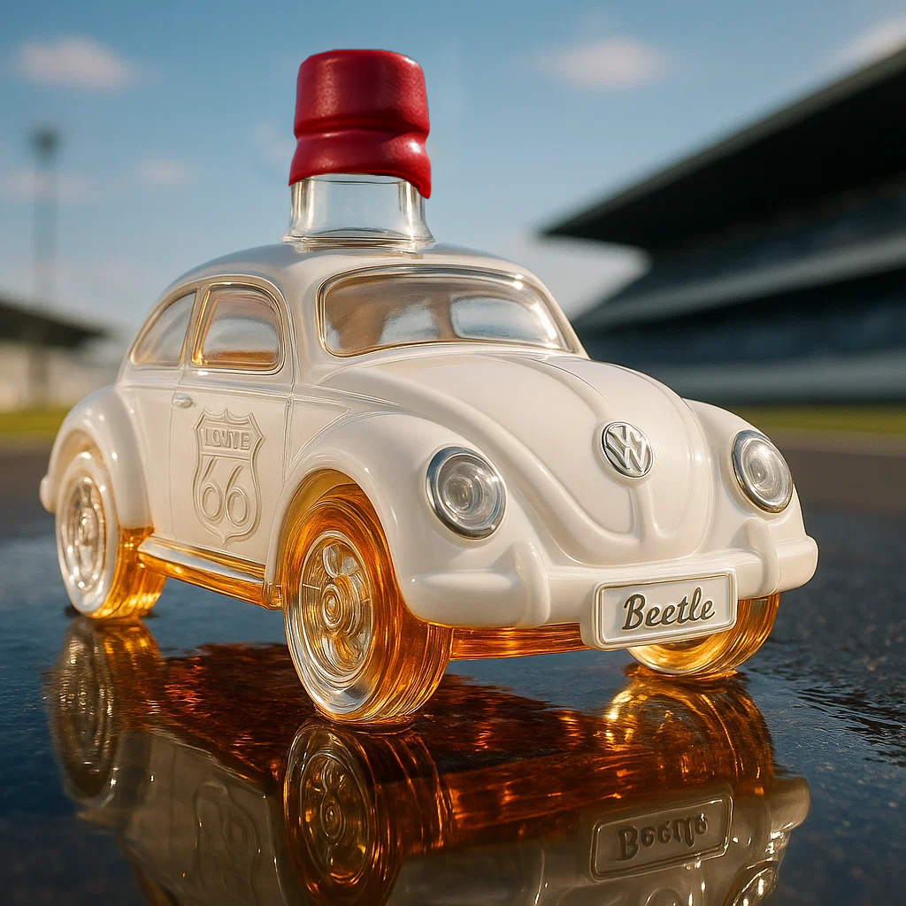 🛣️ Route 66 Reimagined — The Beetle Whiskey Bottle That Drives Nostalgia