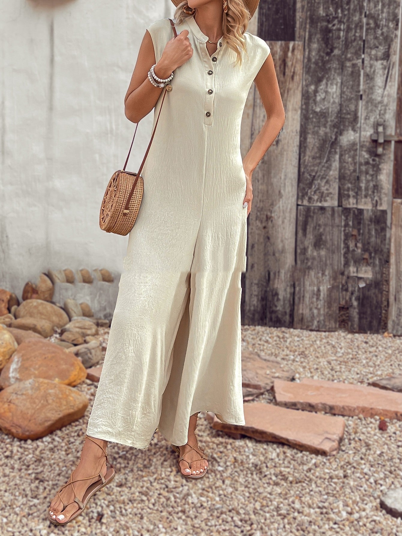 Women's Casual Solid Color Versatile Jumpsuit