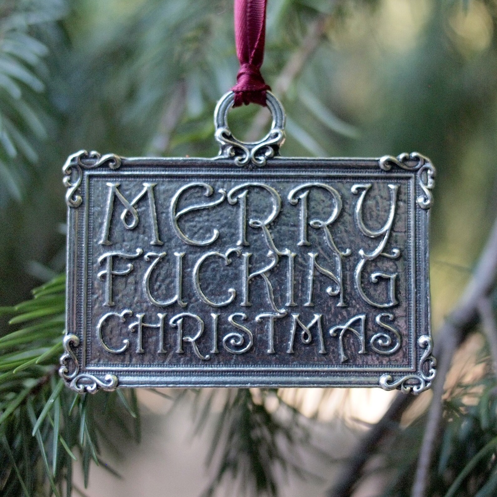 Merry F*cking Christmas Ornament