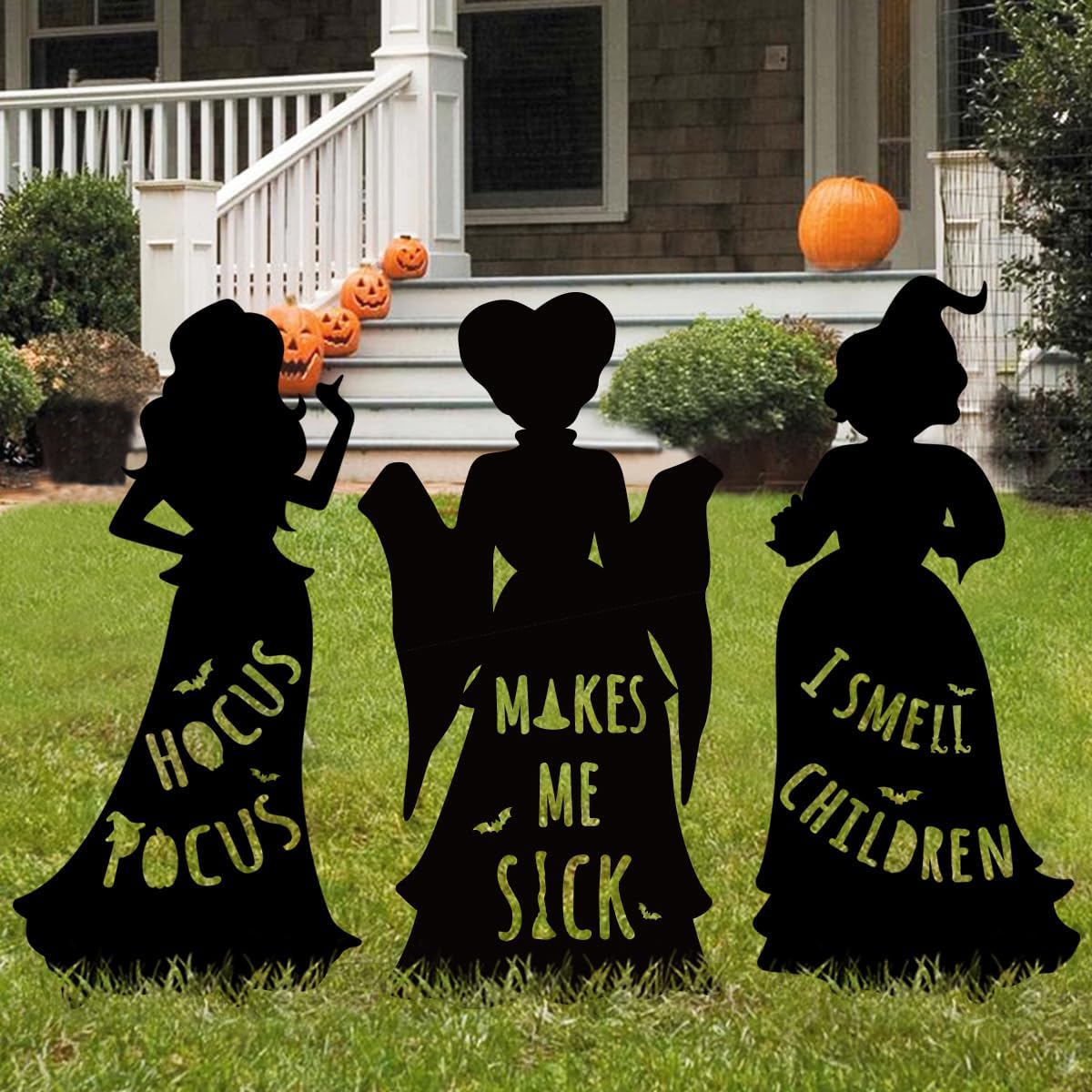 💥ON SALE💥3-Piece Halloween Witch Silhouette Garden Stakes Set 🧙‍♀️
