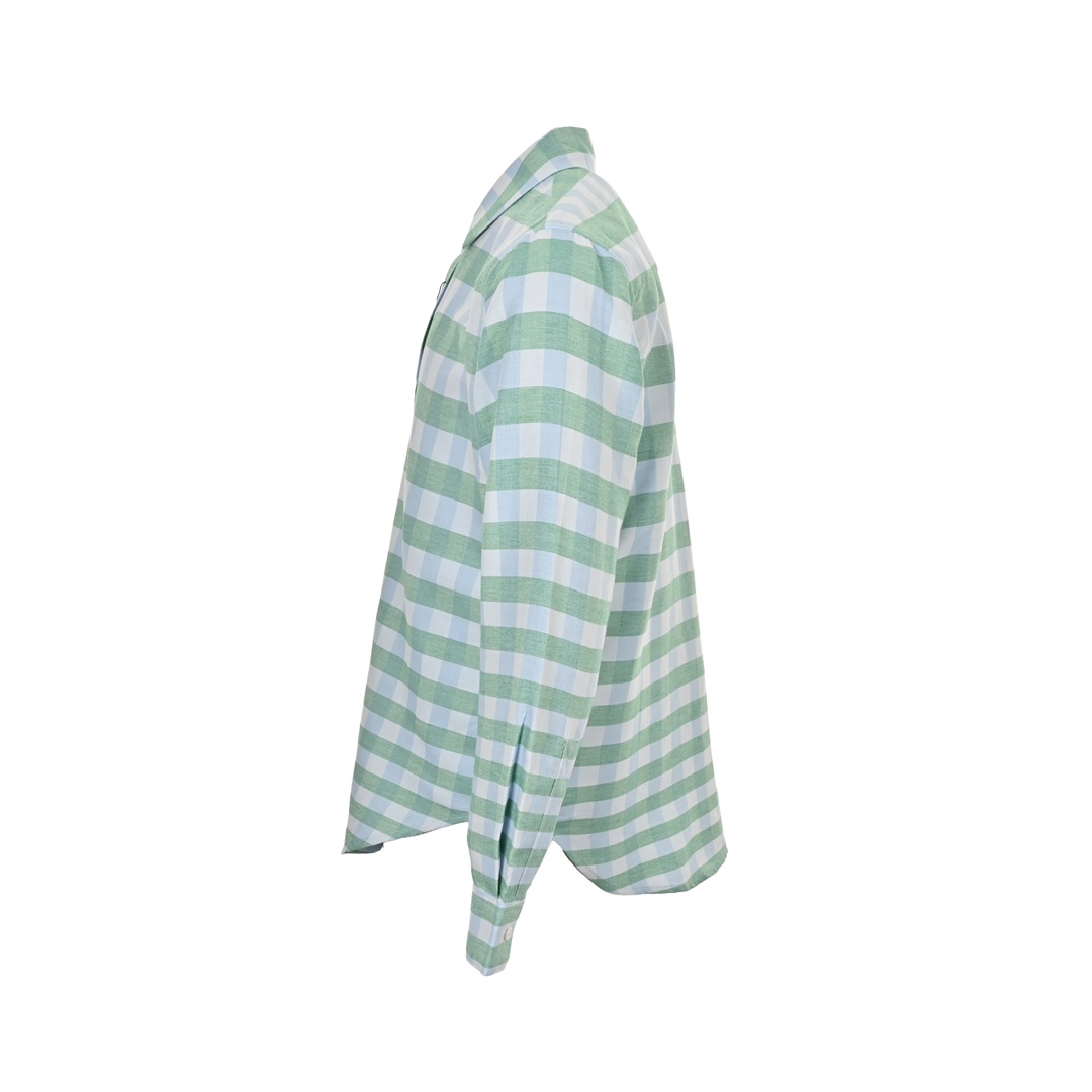 Loewe 24Fw mint mambo green check shirt