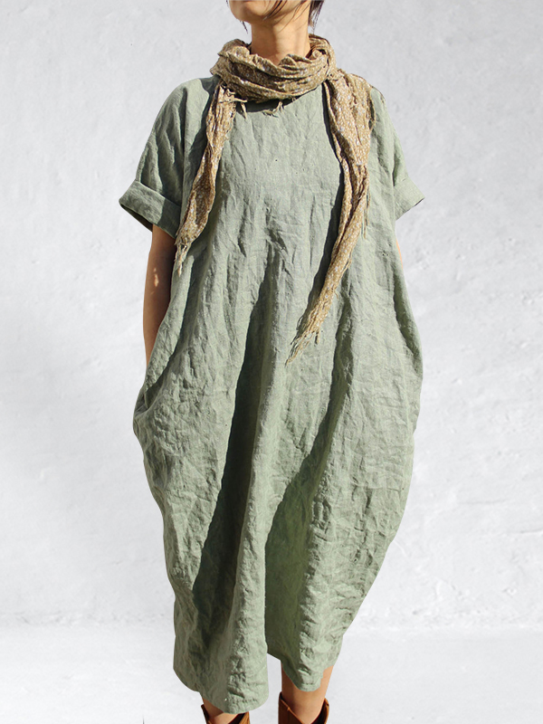 Simple Style Cocoon Casual Dress
