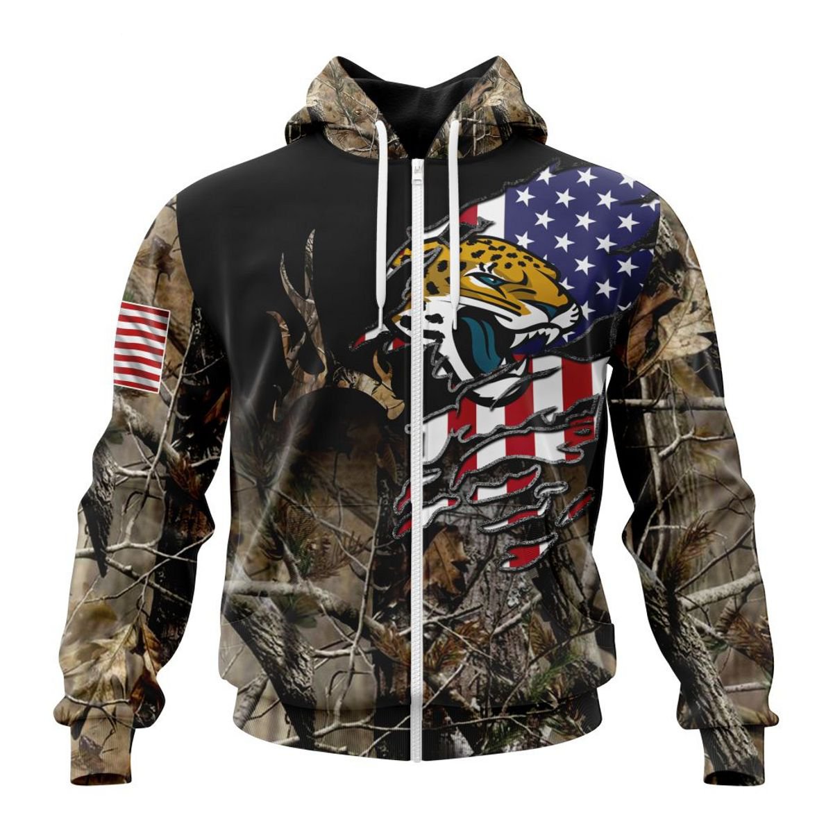 JACKSONVILLE JAGUARS 3D HOODIE CAMO REALTREE HUNTING
