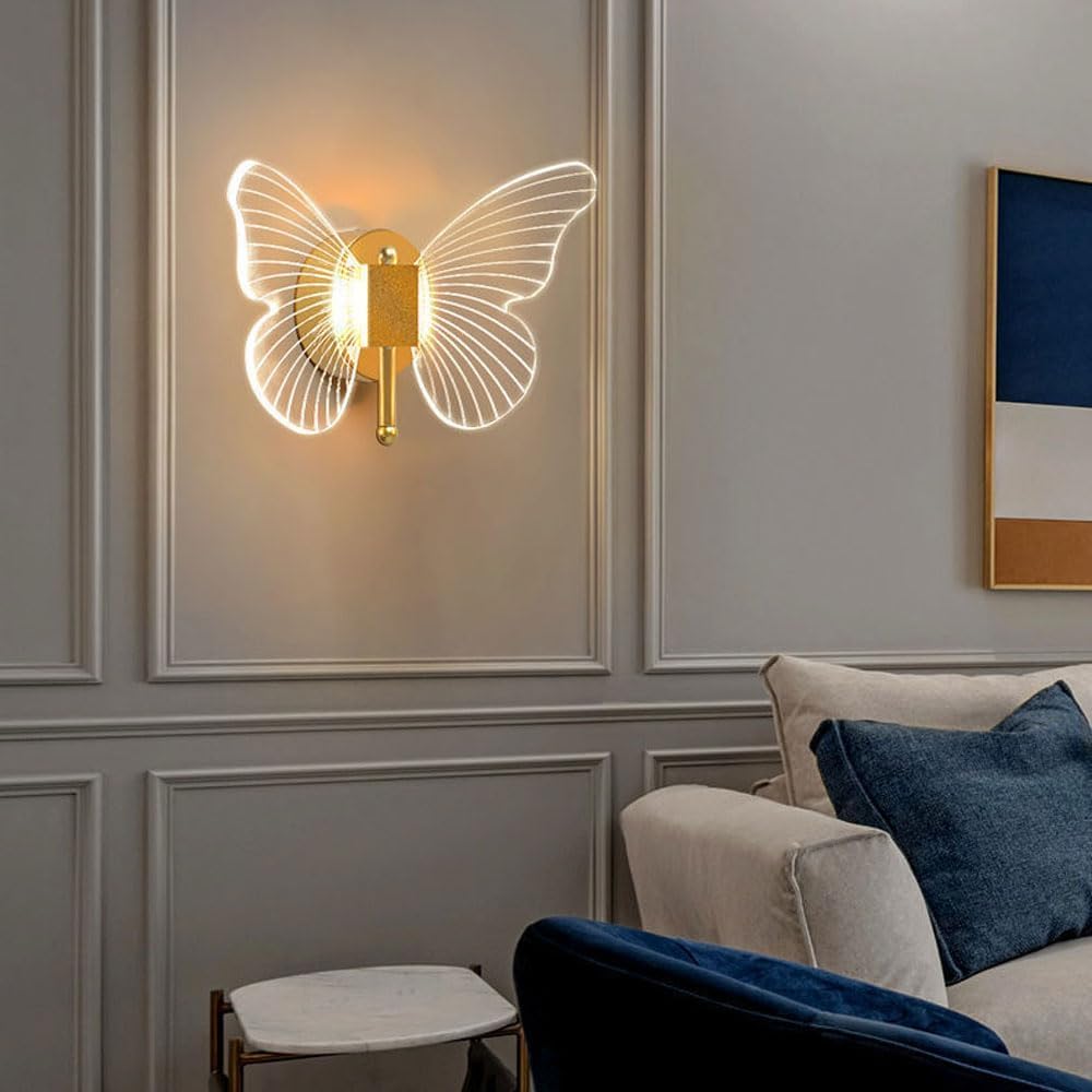Butterfly LED Wall Light – Sleek Adjustable Lamp for Bedrooms