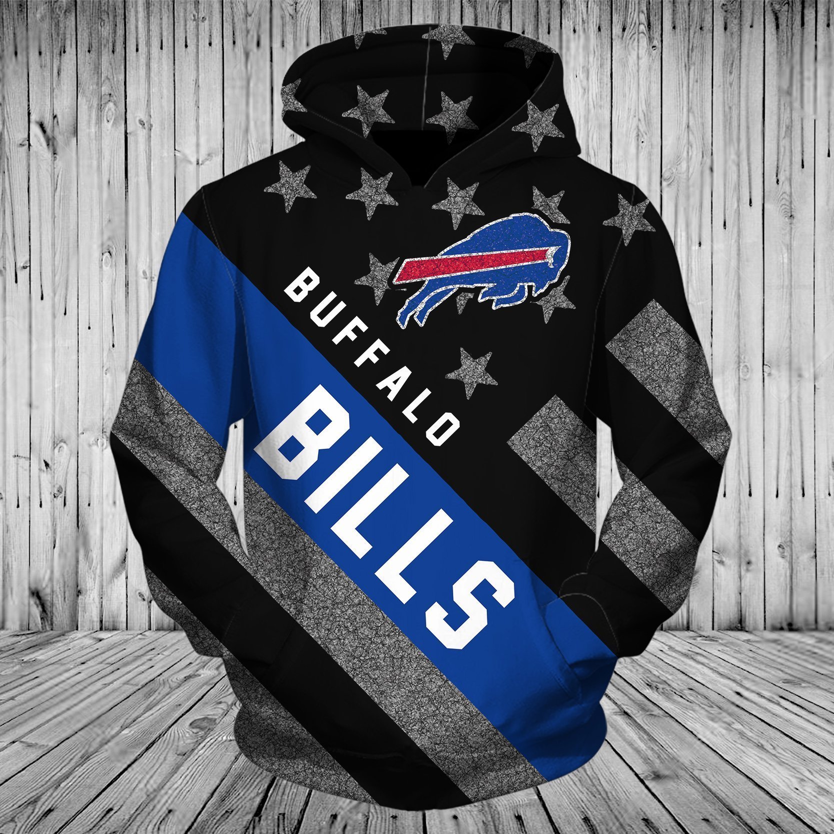 BILLS HOODIE 3D FLAG 66