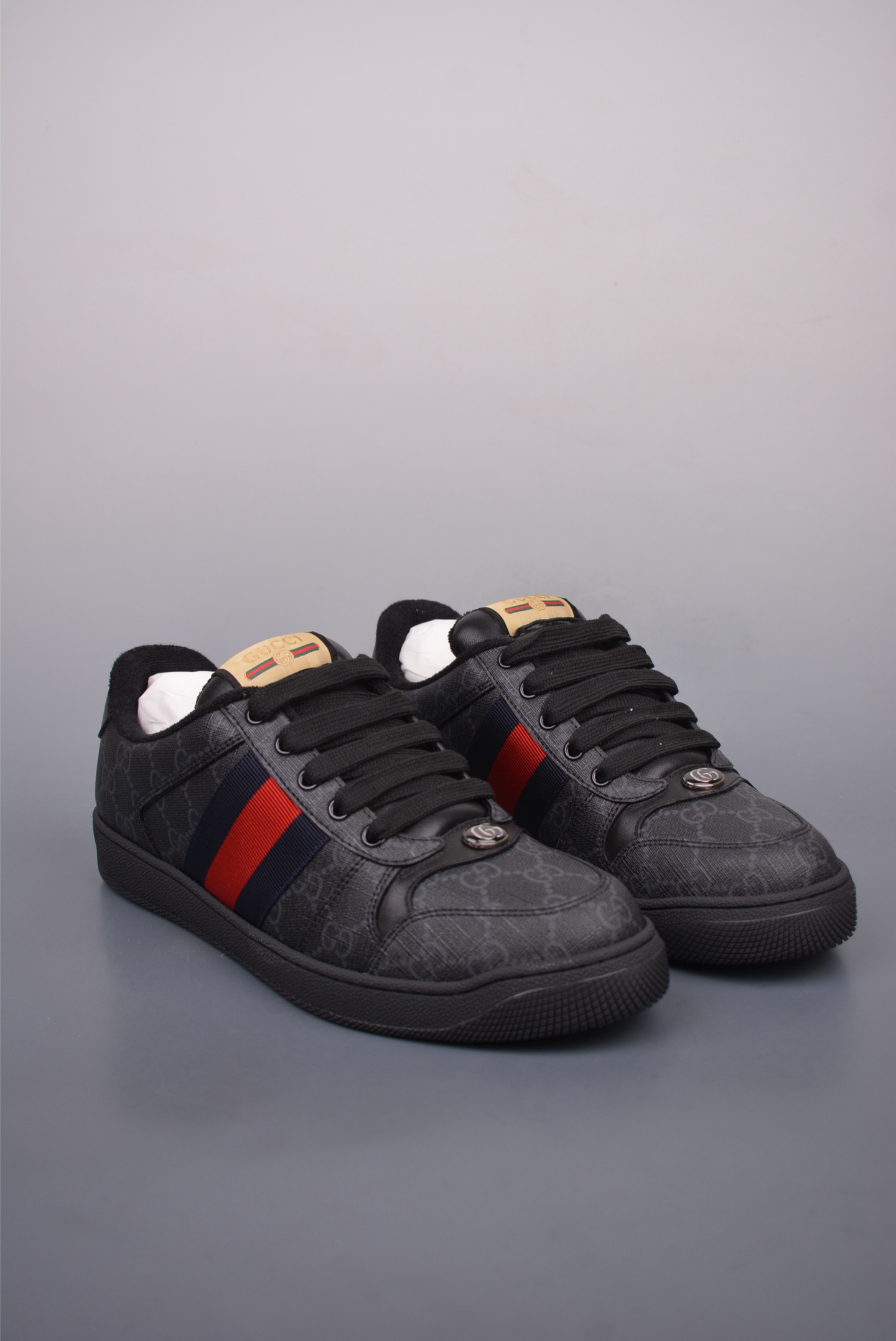 Gucci Screener GG Sneaker Low Black and Red