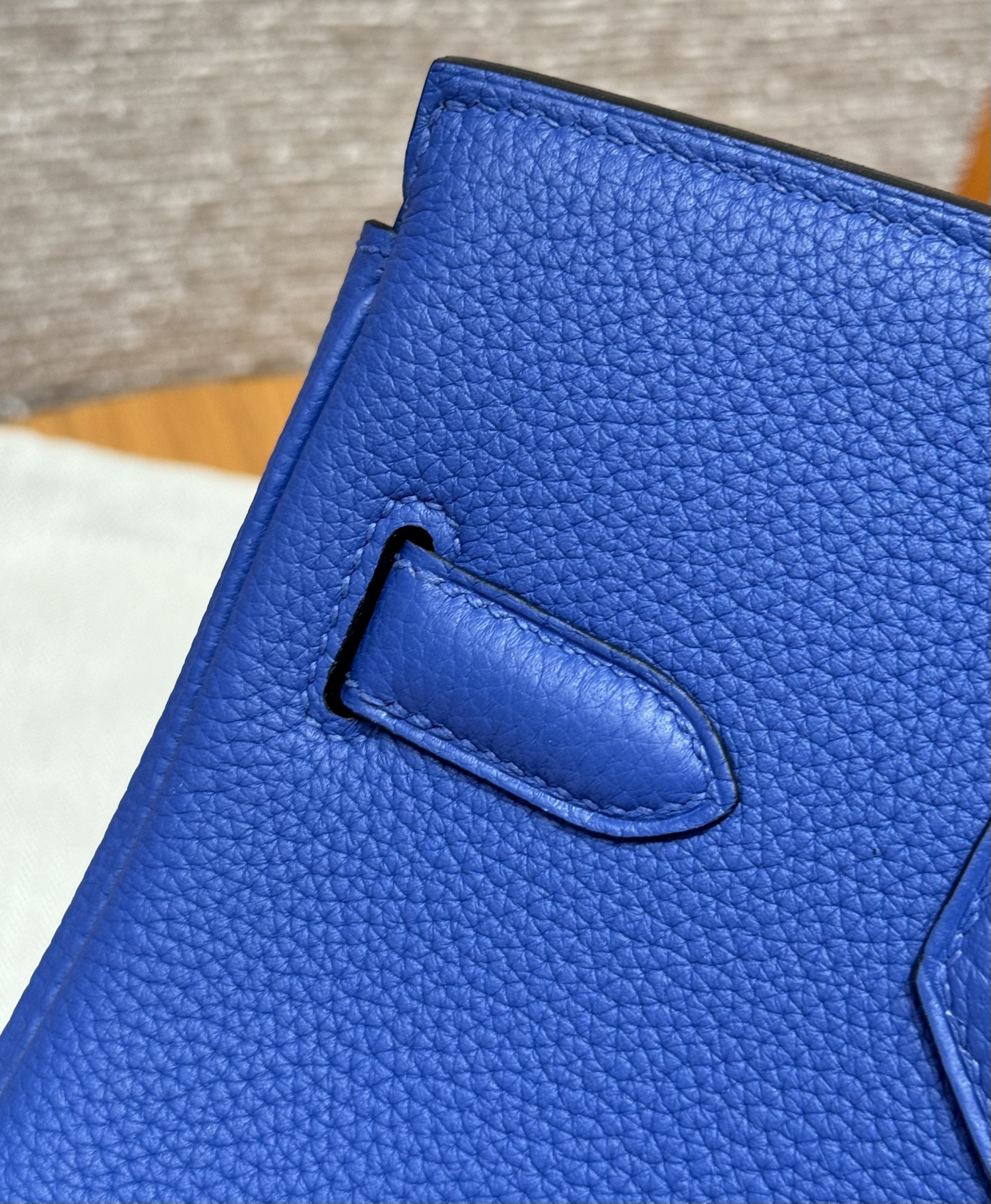 Hermès Birkin 7TBlue electric handbag (handmade to order)