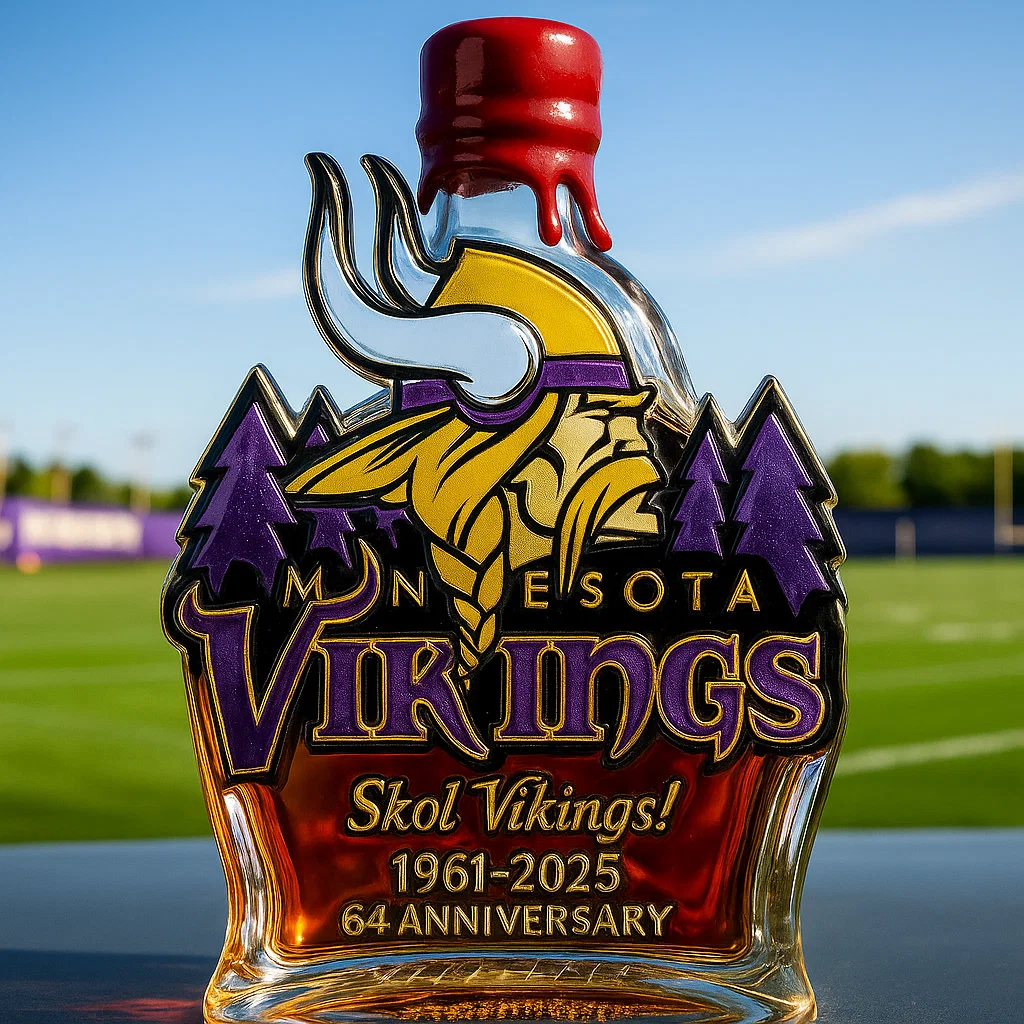 Minnesota Vikings Commemorative Edition Whisky Bottle