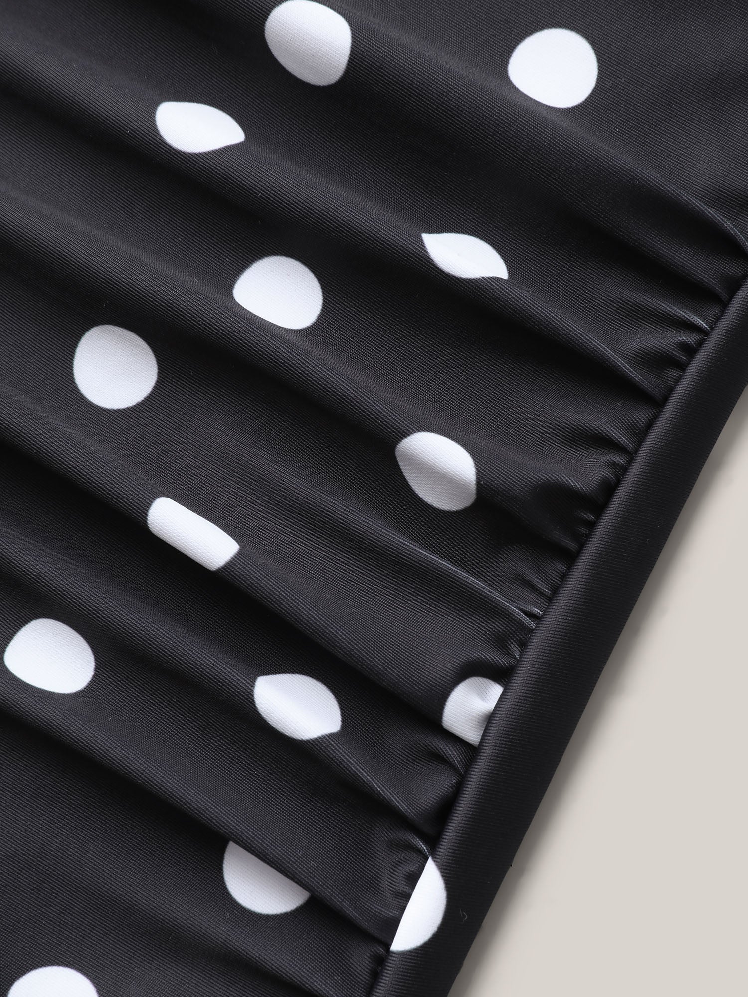 Color Block Polka Dots One-Piece Swimsuit