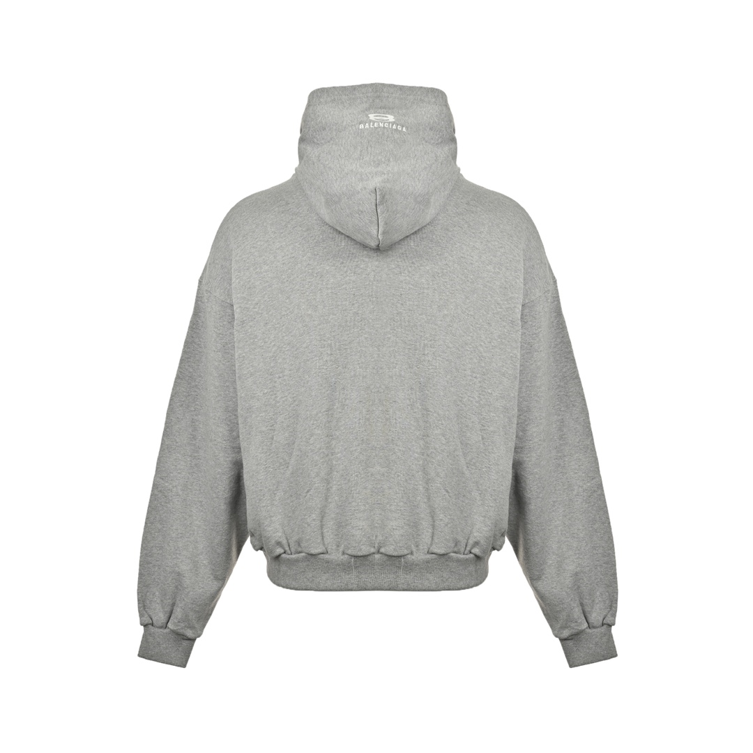 Balenciaga 24Fw hooded double-ring embroidered zippered sweatshirt jacket