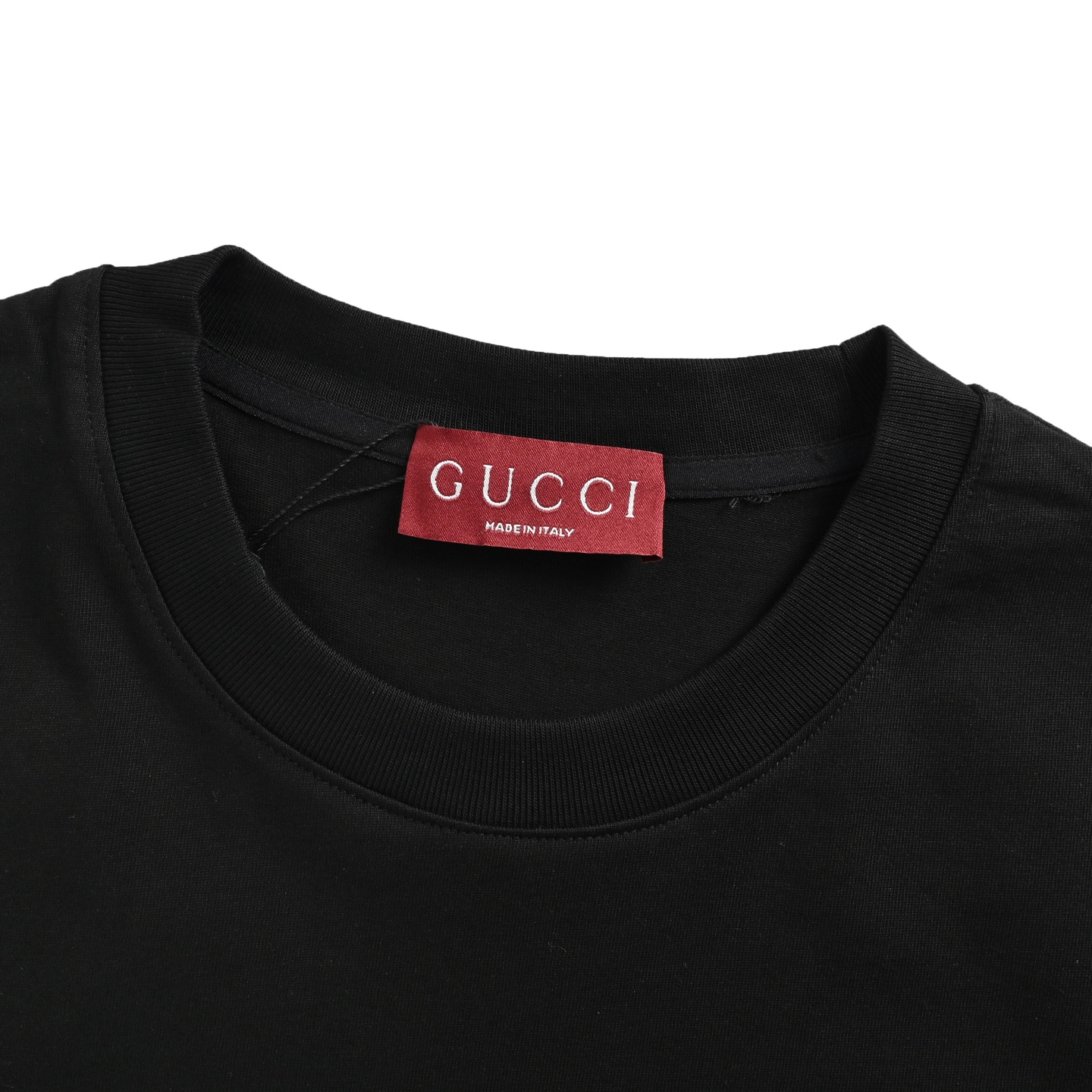 Gucci 25ss chest lettering badge print short sleeves