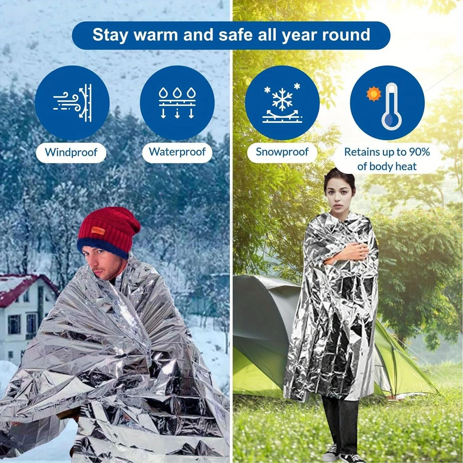 Outdoor warm emergency blanket🔥