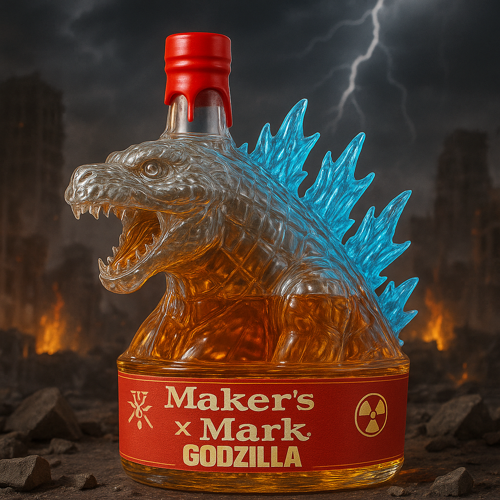 Godzilla Whiskey Bottle