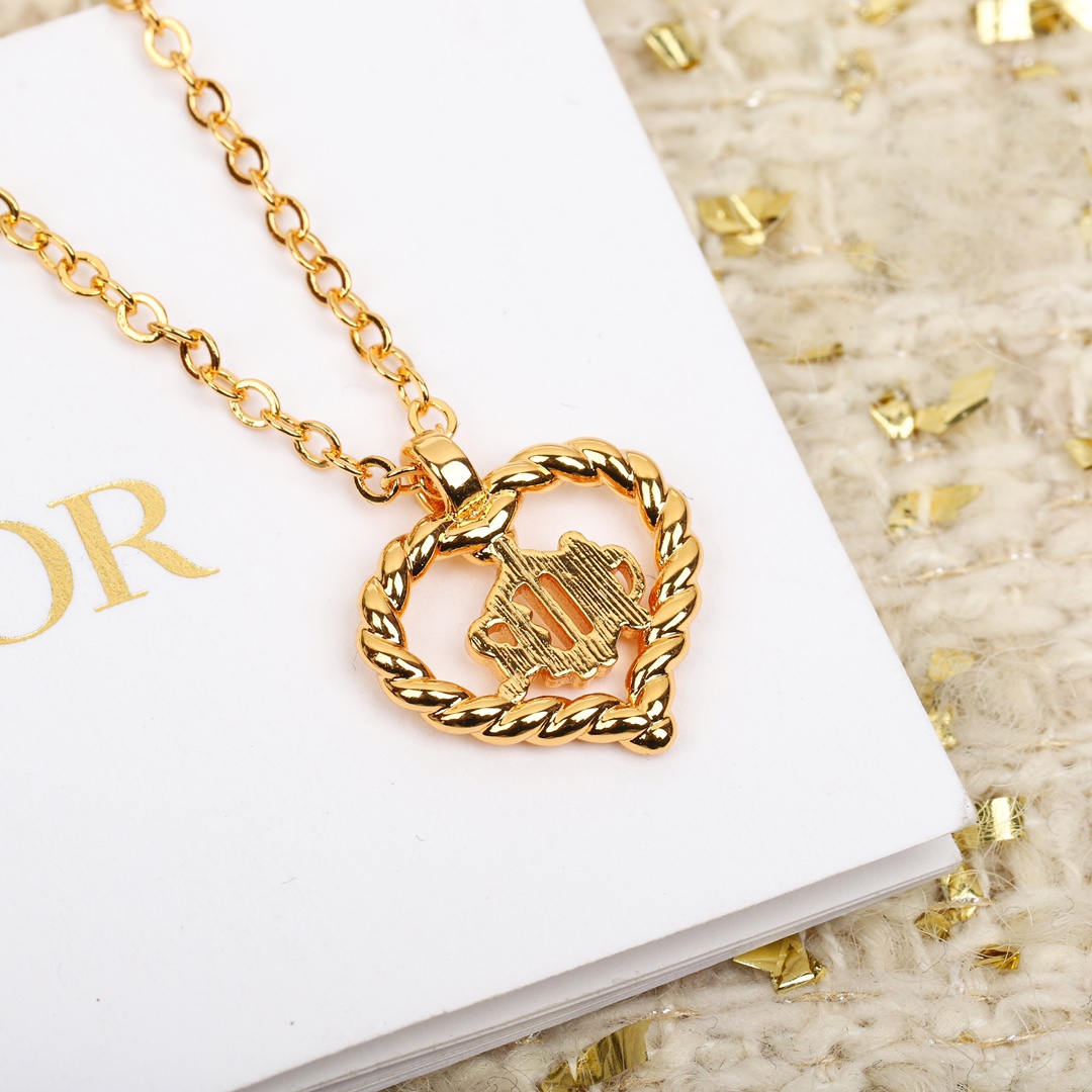 Dior Braided Heart Necklace