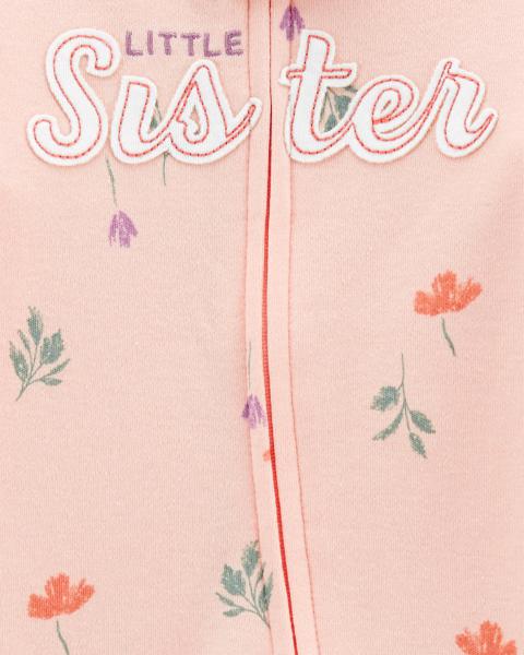 Carter's Little Sister 2-Way Zip Cotton Sleep & Play