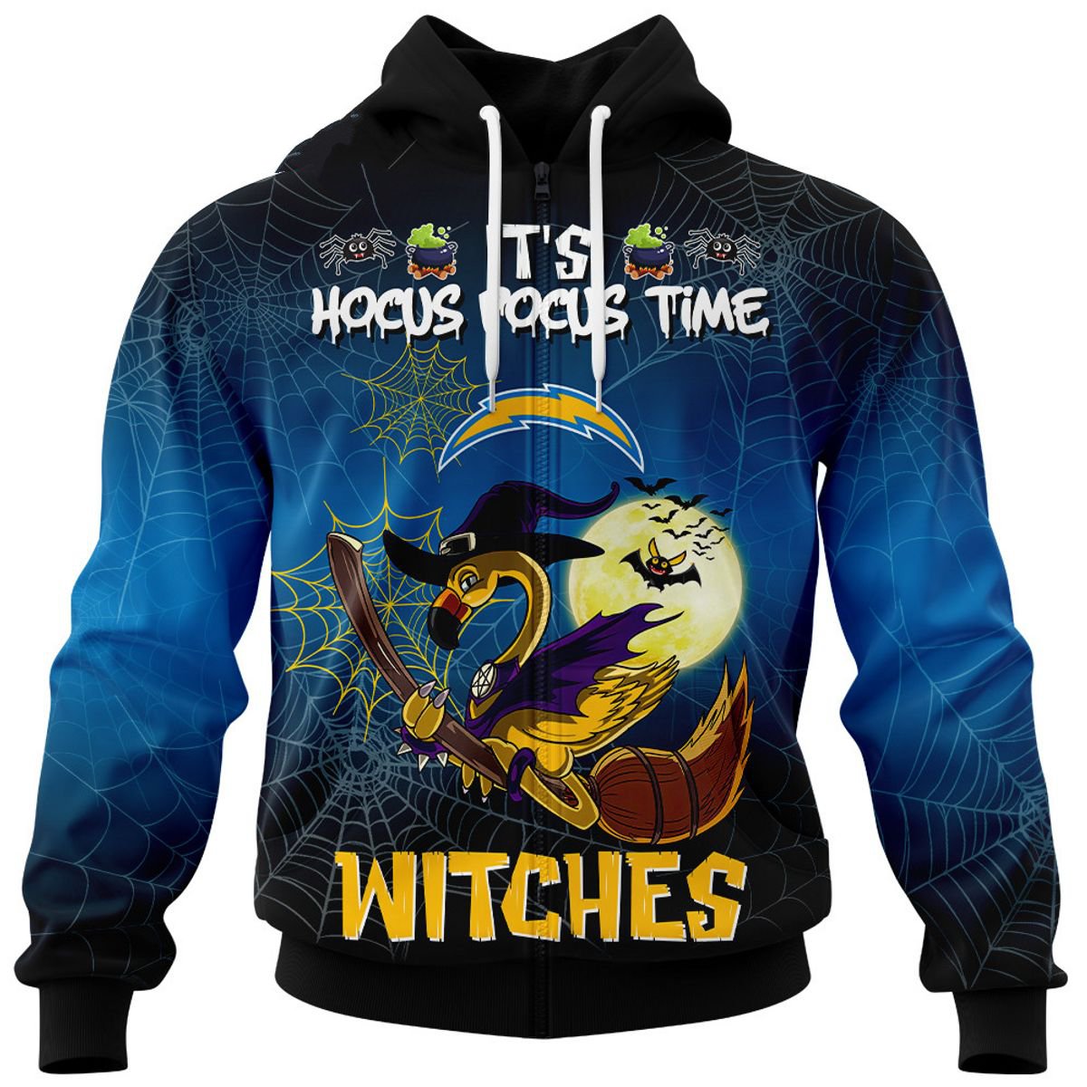 LOS ANGELES CHARGERS 3D HOODIE HALLOWEEN002