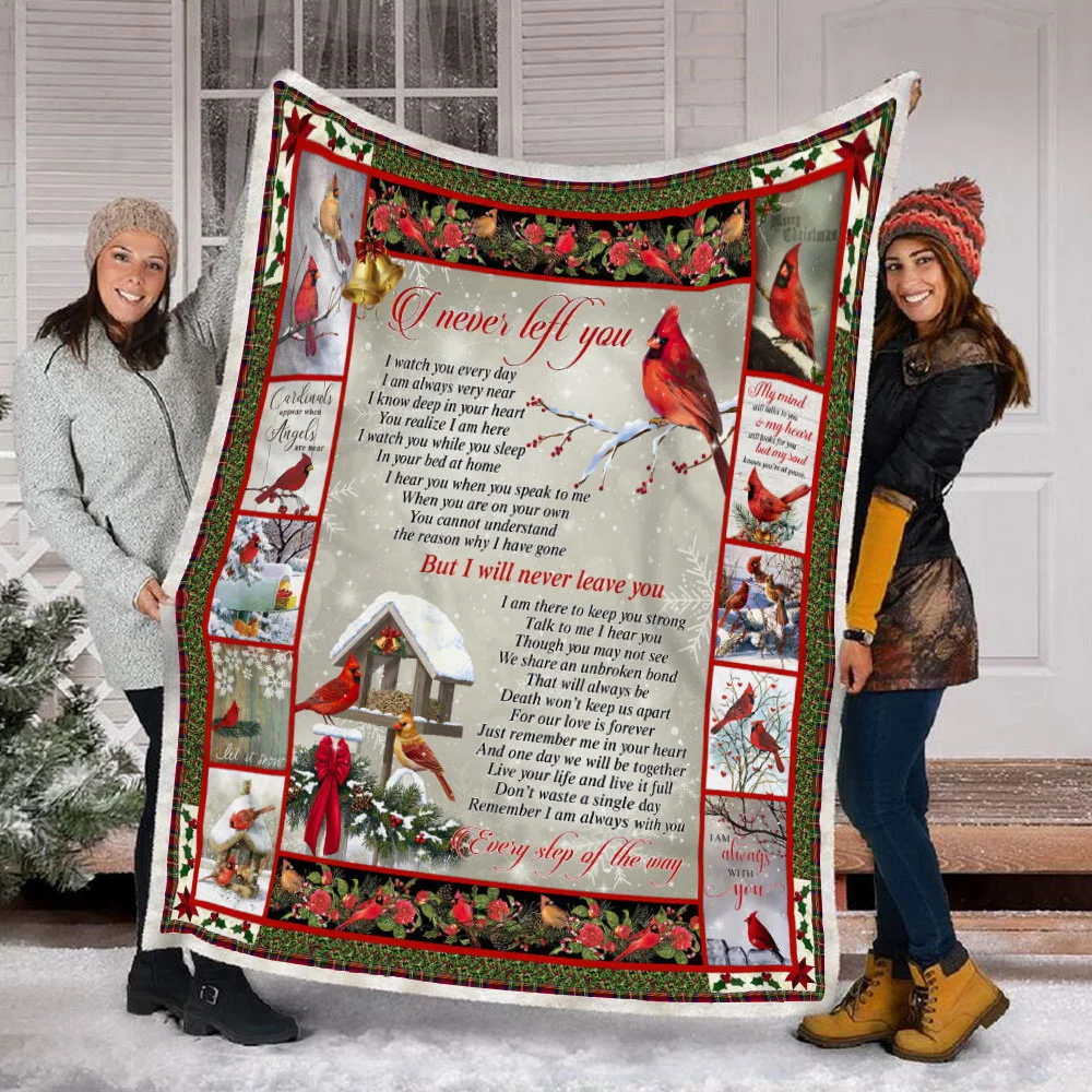 I Never Left You, Christmas Cardinal Sofa Throw Blanket
