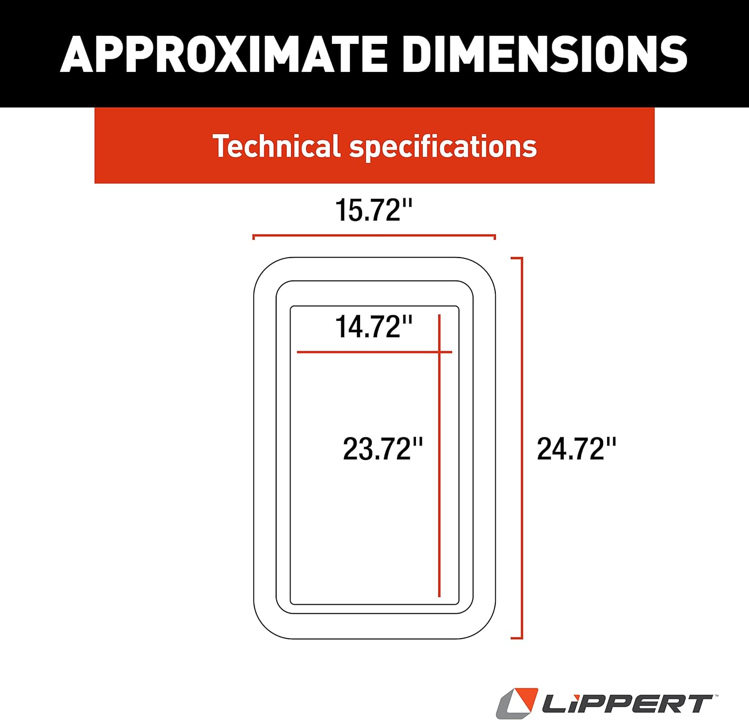 Lippert Components Thin Shade Complete Window Kit for RV Entry Doors