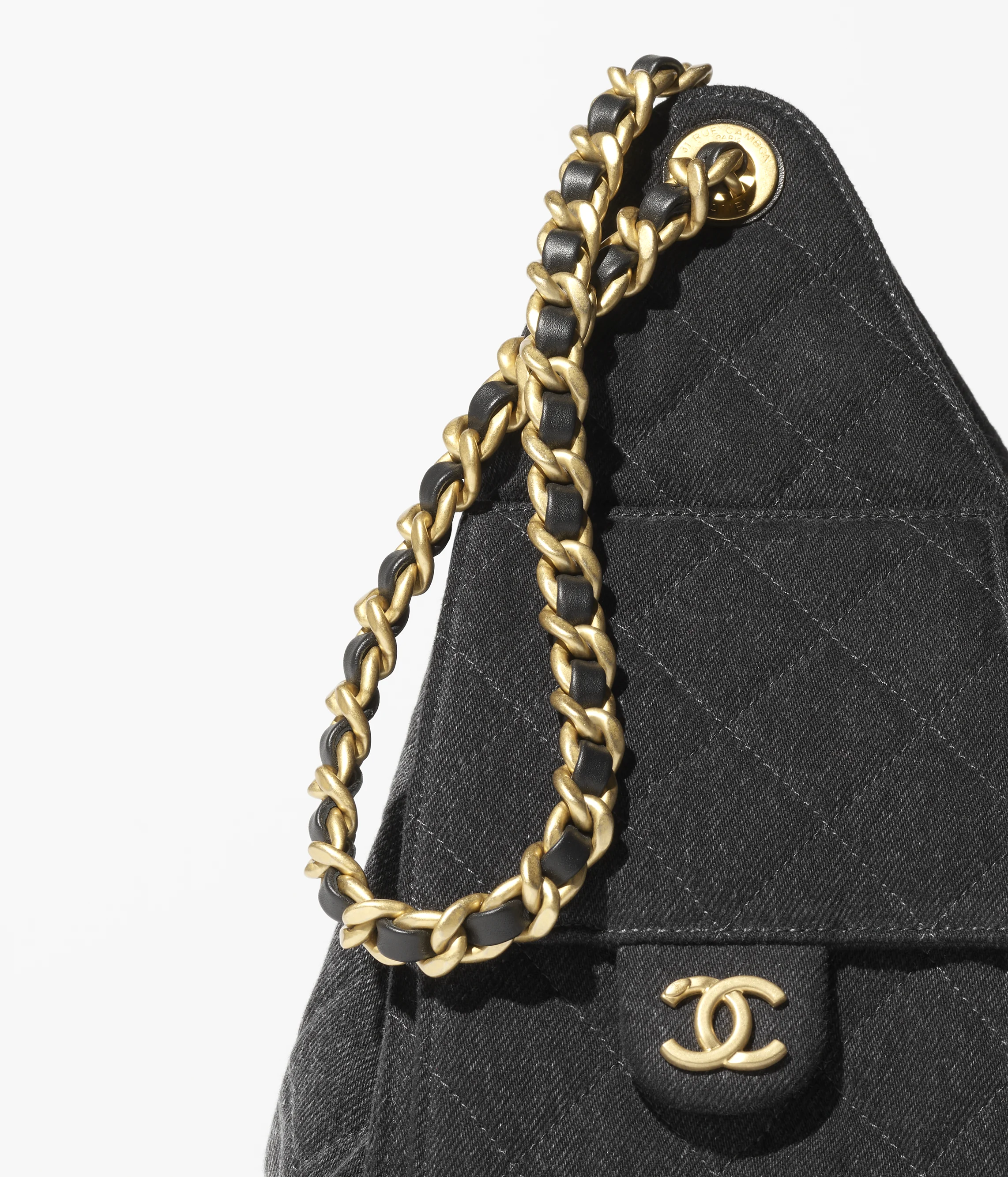 Chanel Small 25 Bag Suede & Gold-Tone Metal Black AS5293-B20520-U0725