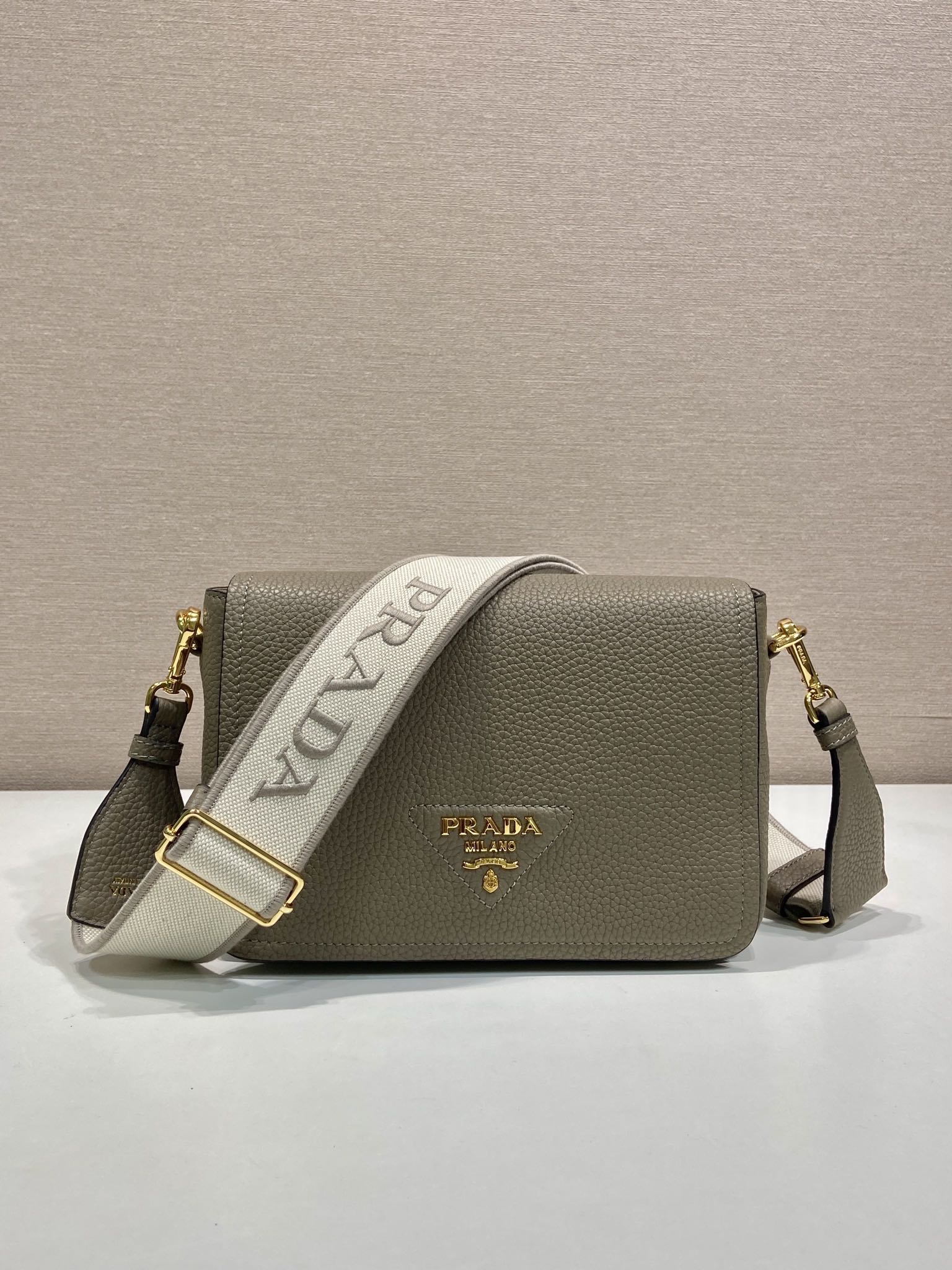 Prada Embroidered Strap Shoulder Bag 1BD314