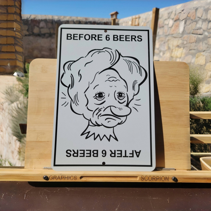 On Sale🔥Before/After 6 Beers Funny Aluminum Sign 8x12 in