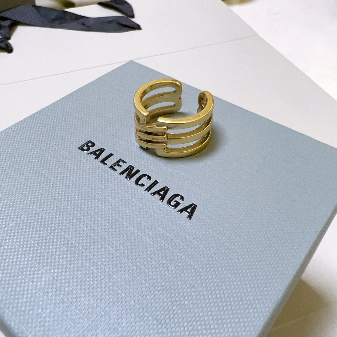 Balenciaga Hollow Gold Ring