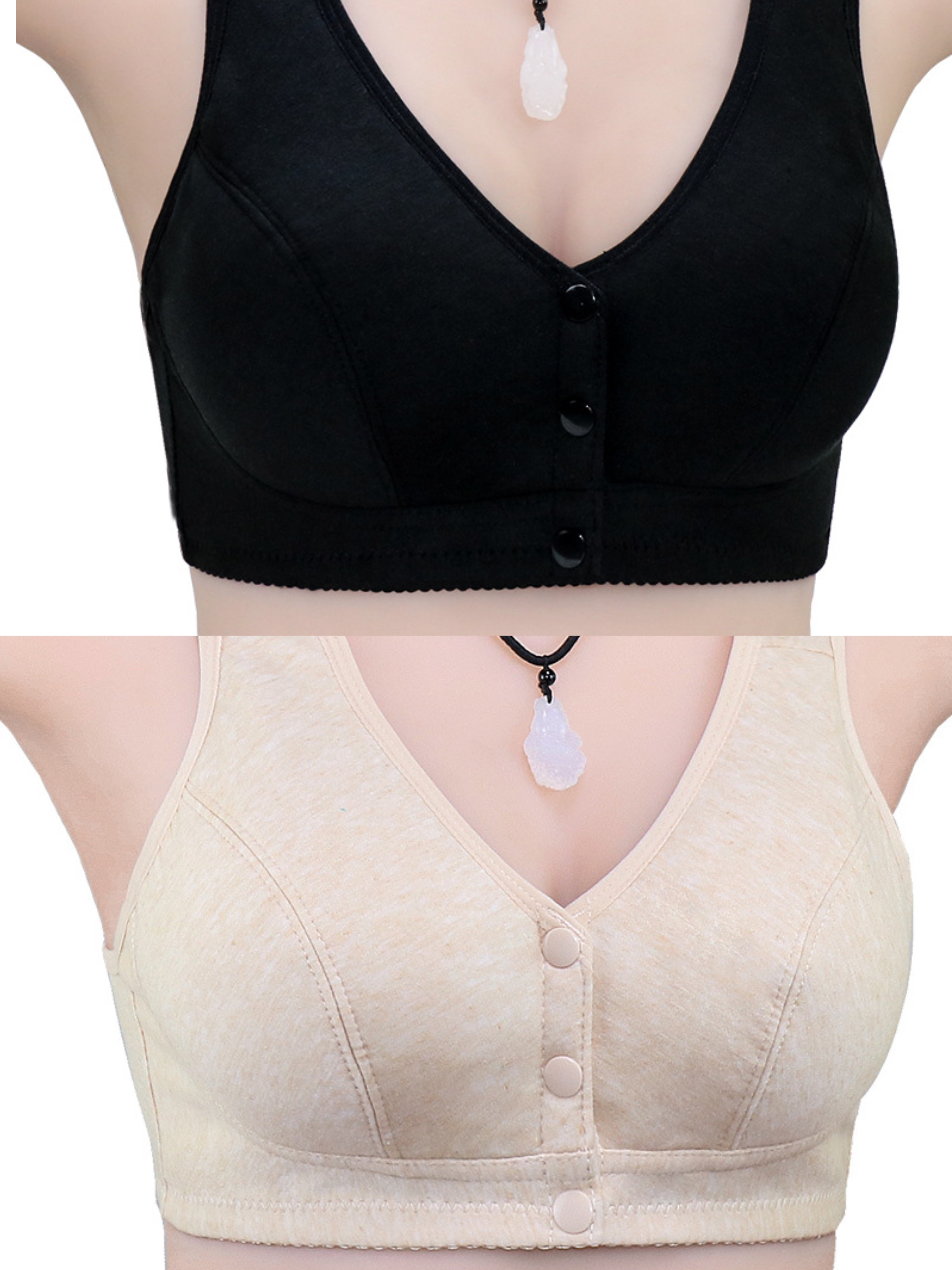 (🔥 50% OFF)Comfortable & Convenient Front Button Bra(2 PCS/Set)-BUY 2 GET 10% OFF
