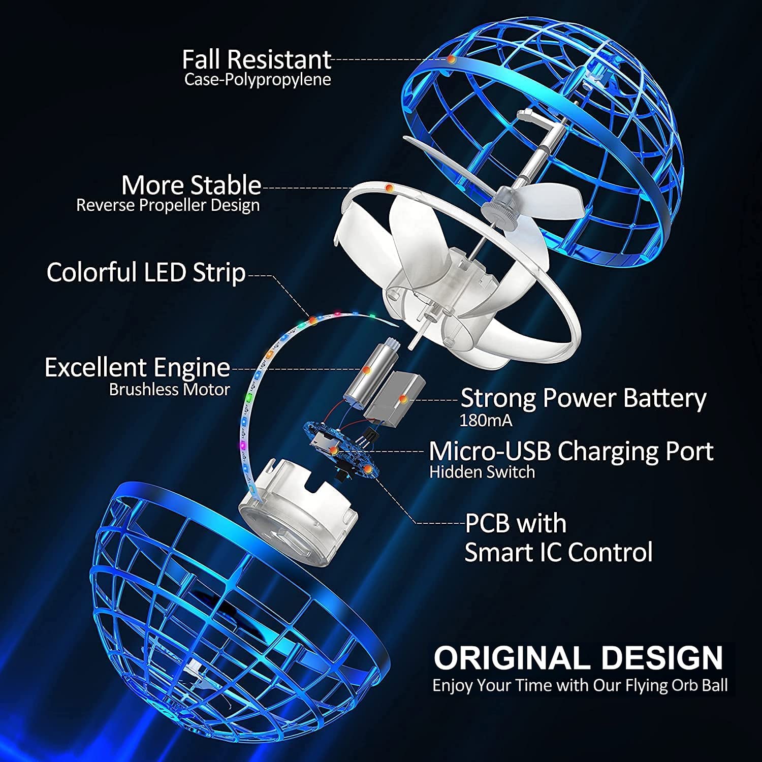 Flying Spinner Mini Drone Flying-Gift for Kids 🎁