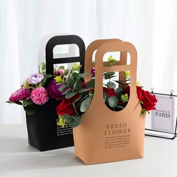 🛍️🌺Cute kraft - paper flower - carrying handbags（💥Buy One Get One Free💥）