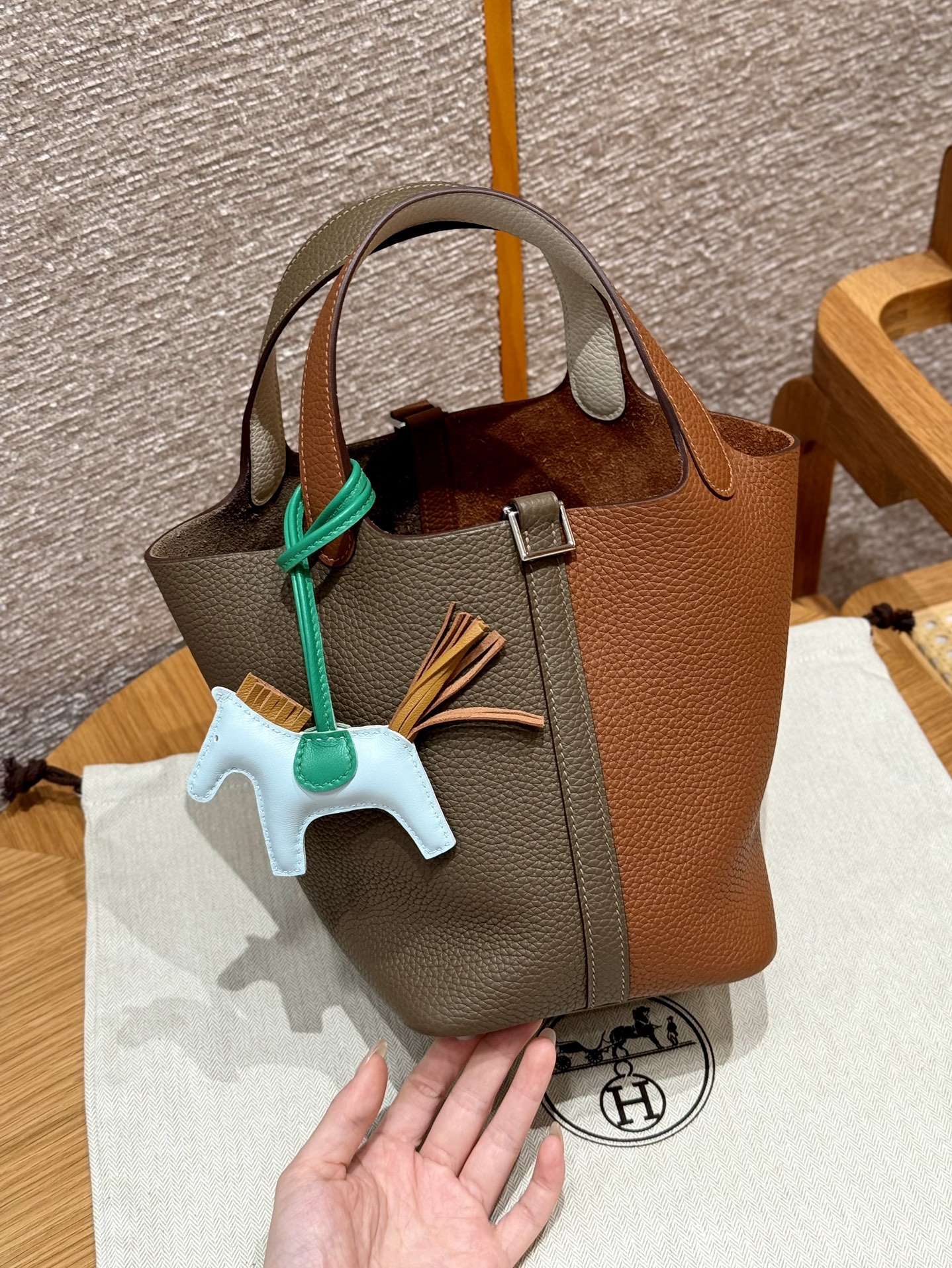 Hermès Picotin lo 18Etoupe37gold10Craie handbag (handmade to order)