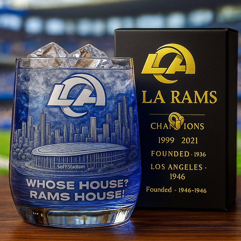 Los Angeles Rams Commemorative Whiskey Glass – Champions Edition