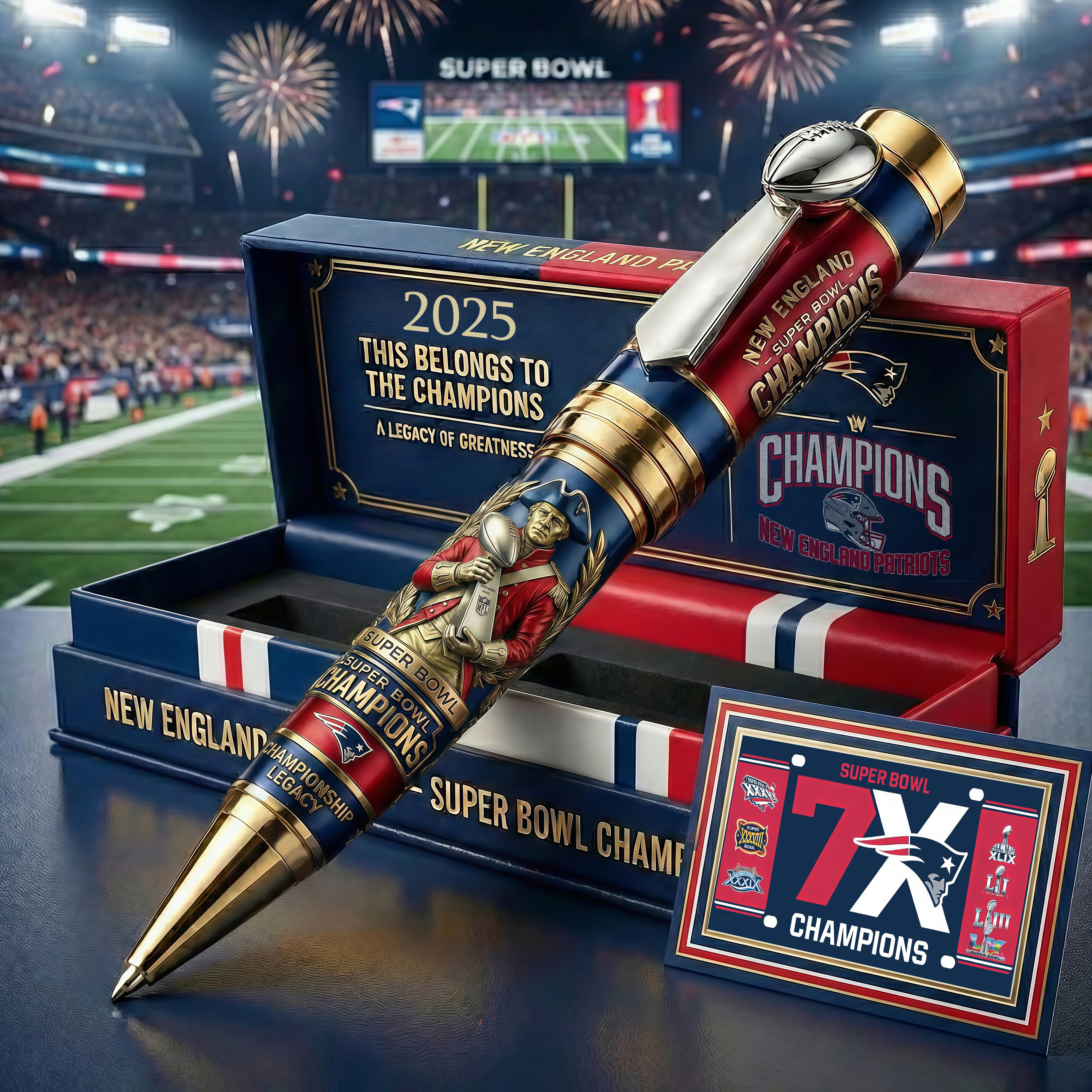 🏆 New England Patriots – Super Bowl LX  Championship Commemorative Pen