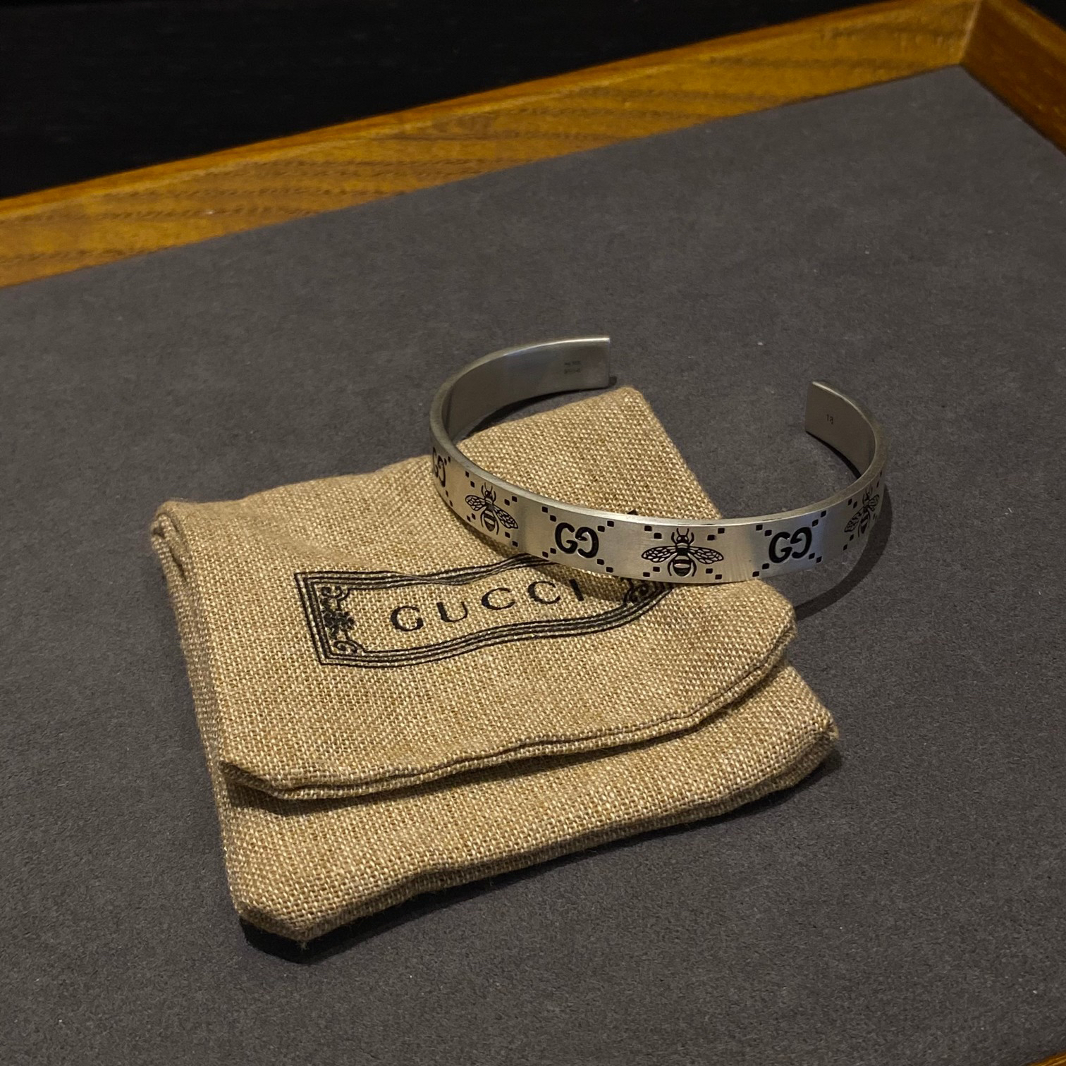 Gucci Bee Engraved Bracelet