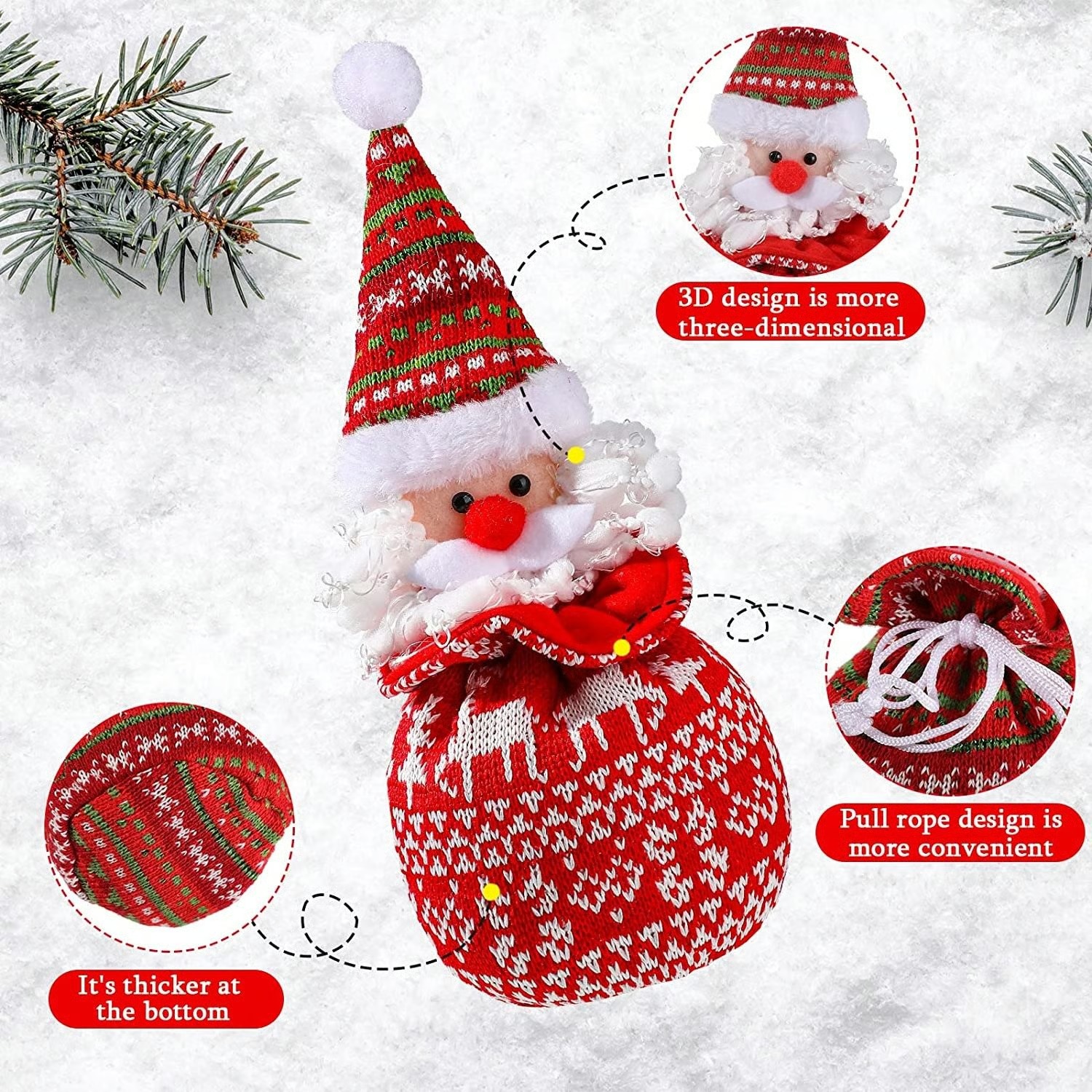 🎄Early Christmas Sale - 50% OFF🔥Christmas Knitted Doll Gift Bags