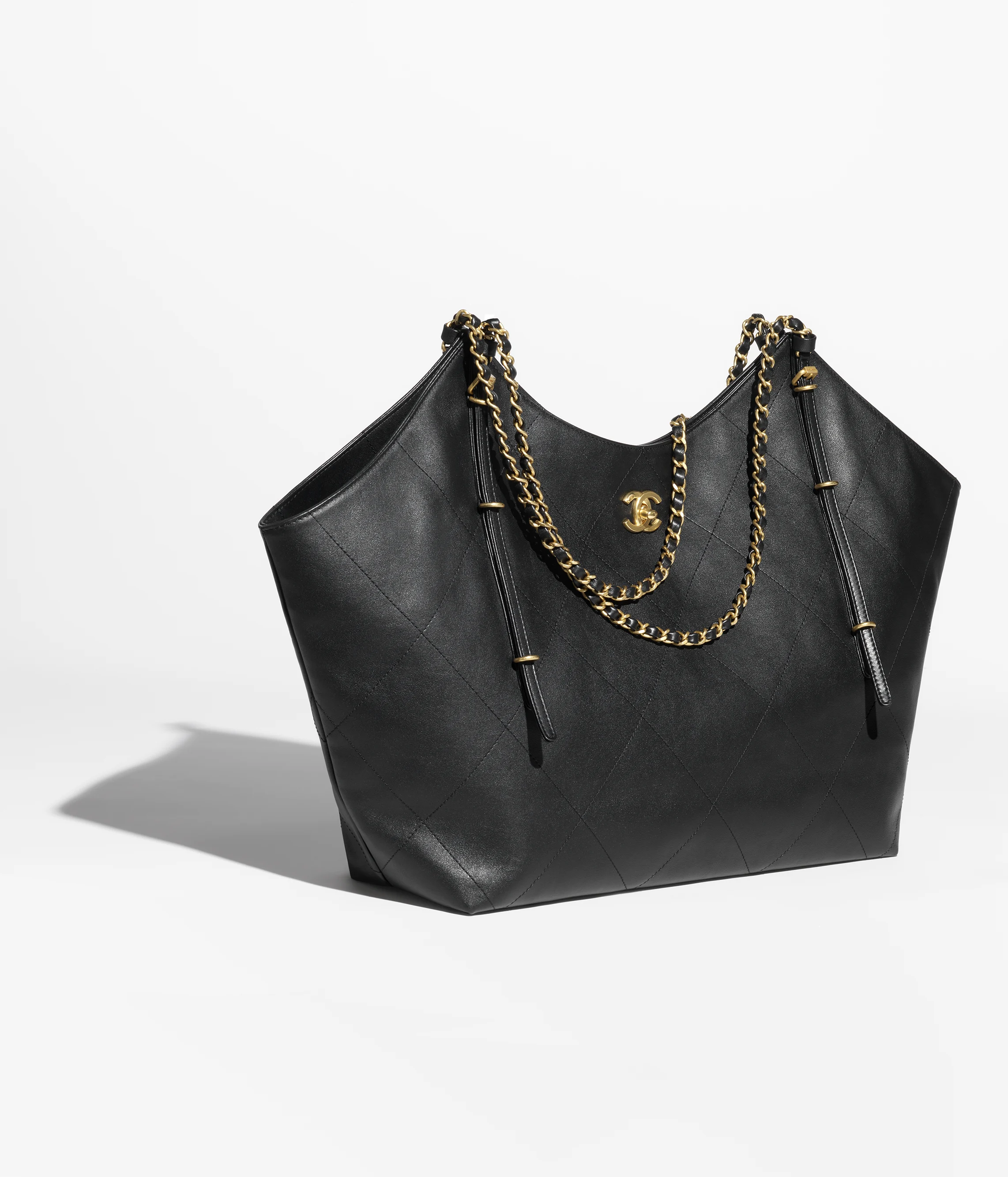 Chanel Maxi Shopping Bag Calfskin & Gold-Tone Metal Black AS5463-B20565-94305