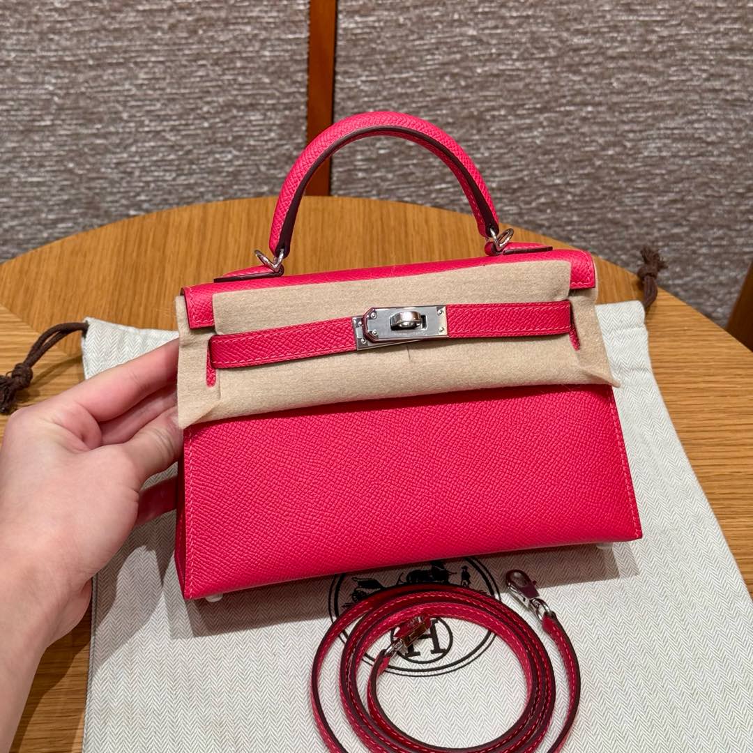Hermes mini kelly2 i6Rose extreme handbag (handmade custom)