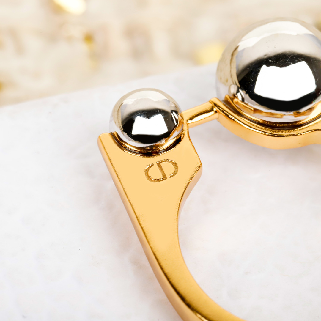 Dior Silver Bead Earrings