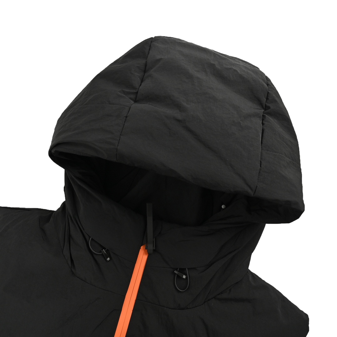 Loewe 24Fw Onpao collaboration orange zipper hooded down vest