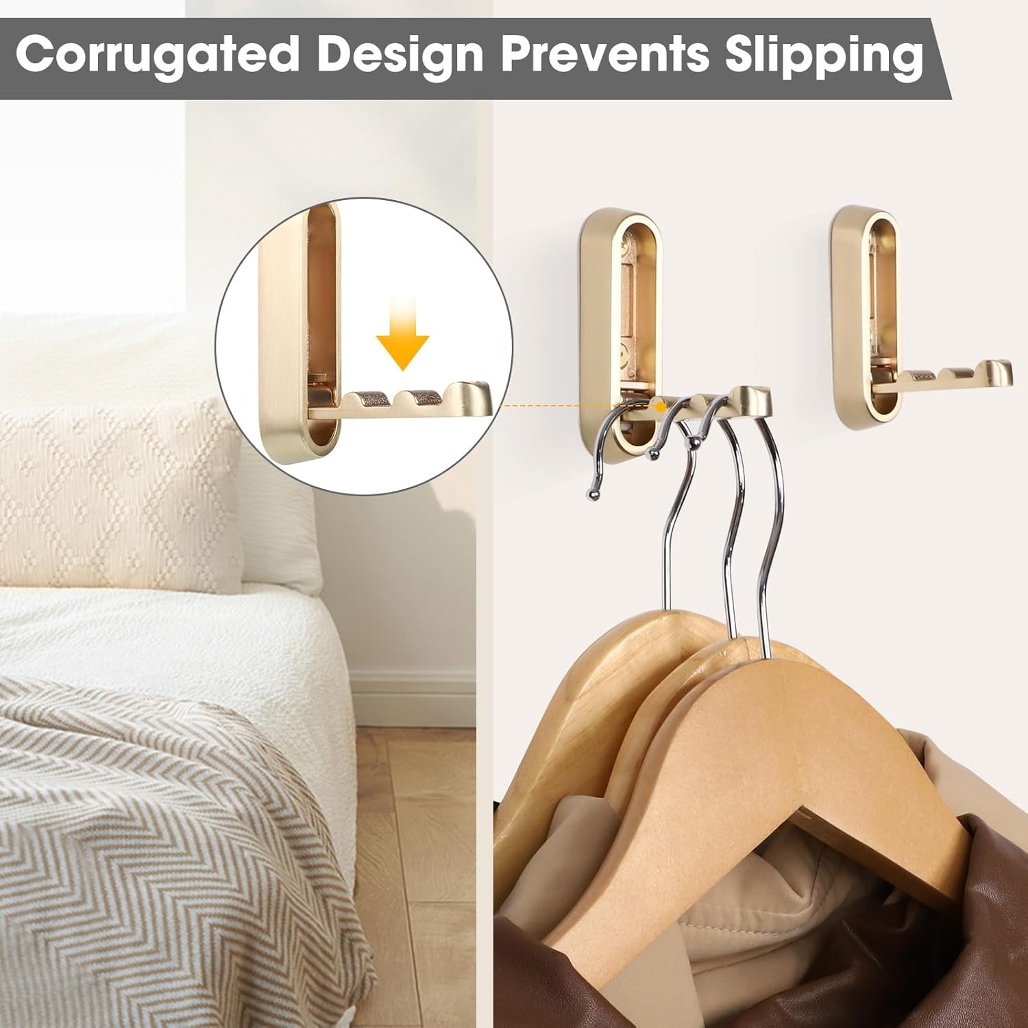 🔥2025 ON SALE🔥Set of 2 Pack - Heavy Duty Foldable Hook With Screws and Strong Self-Adhesive Adhesive (No Drilling)
